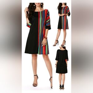 Multicolor Striped Women's Dress